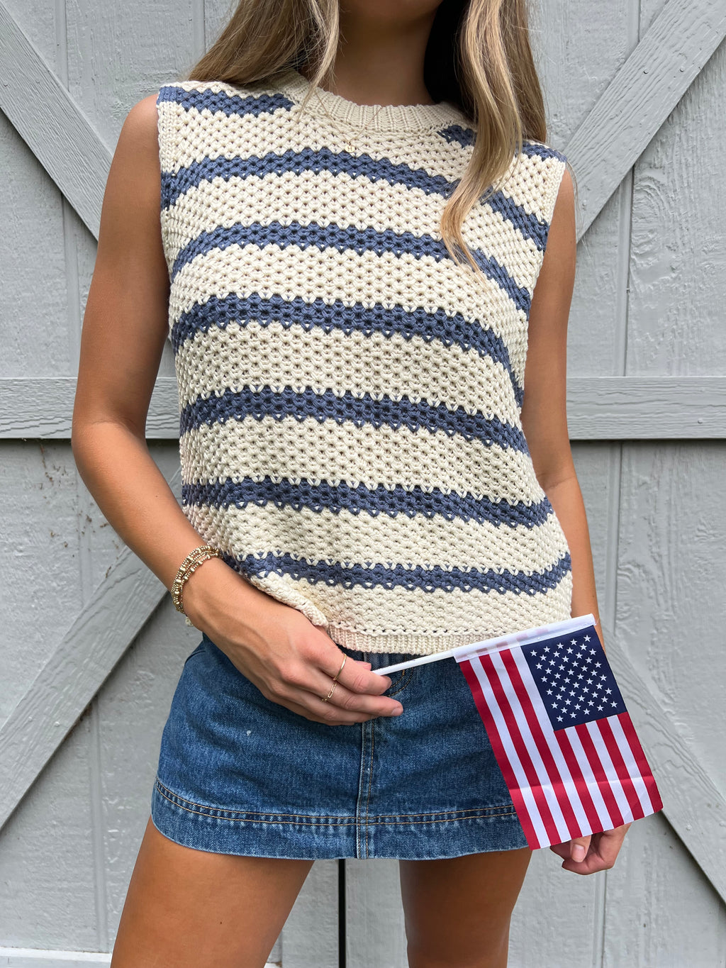 Waffle Weave Knit Tank