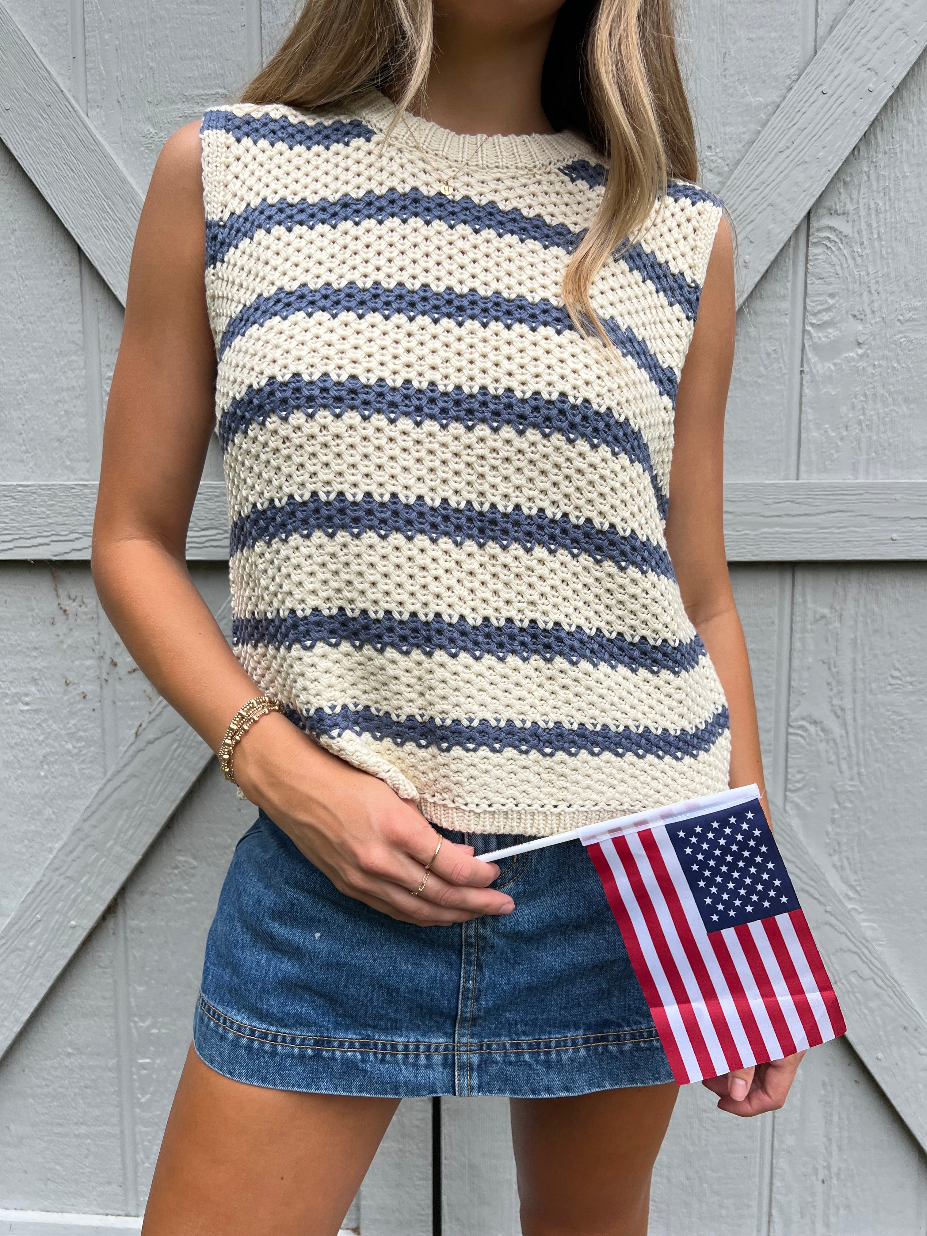Waffle Weave Knit Tank