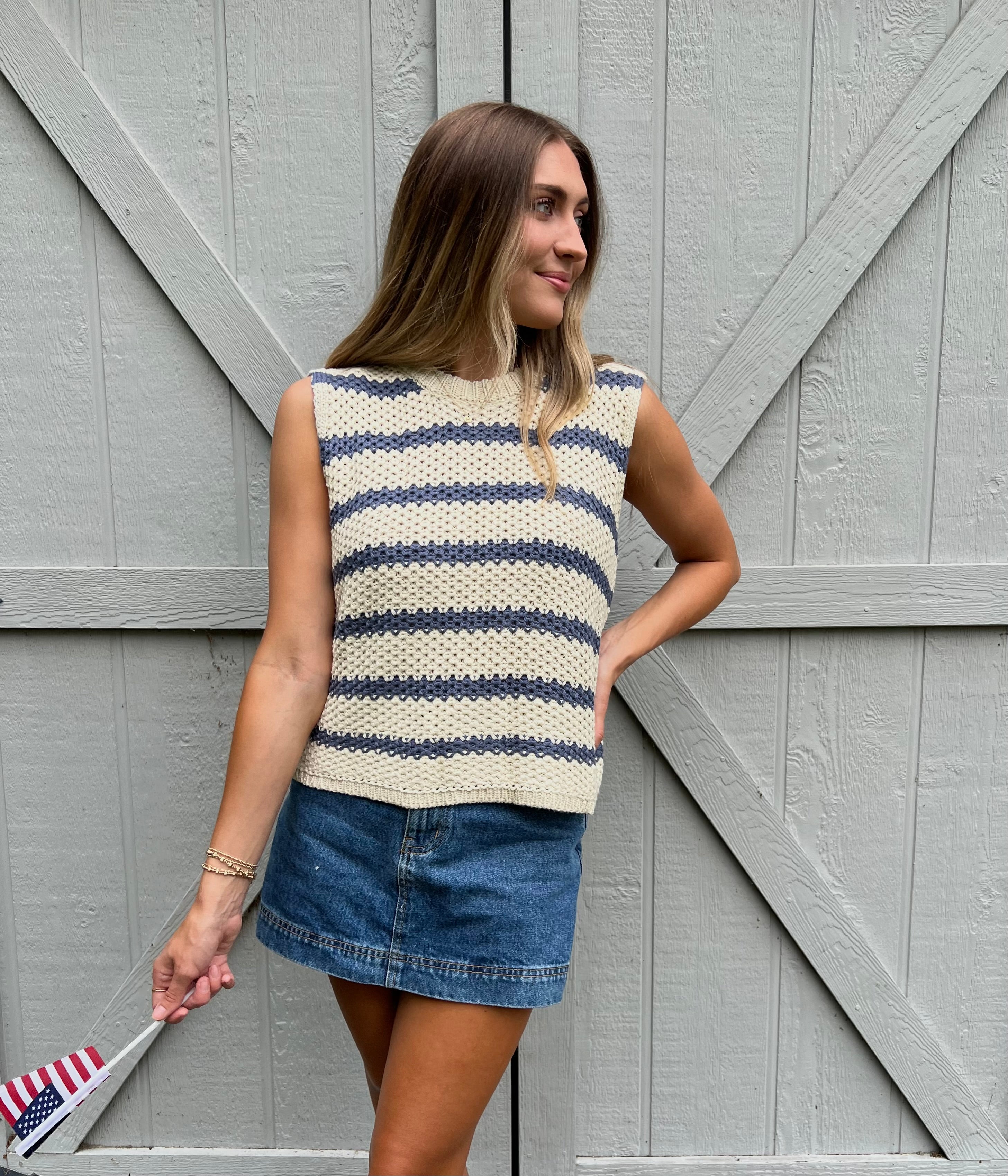 Waffle Weave Knit Tank