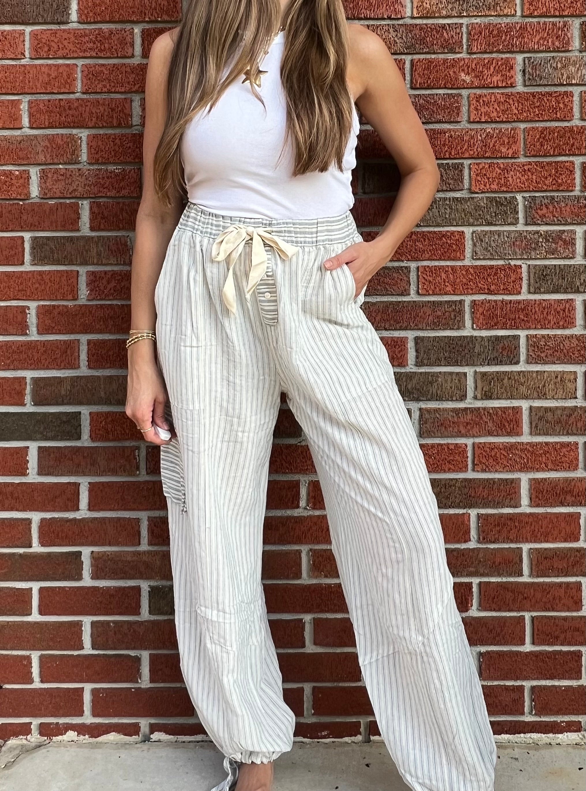 Striped Vintage Style Balloon Pants