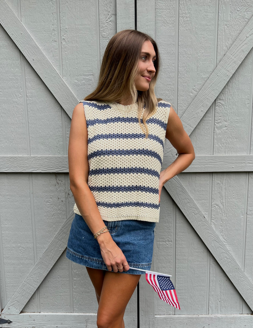 Waffle Weave Knit Tank