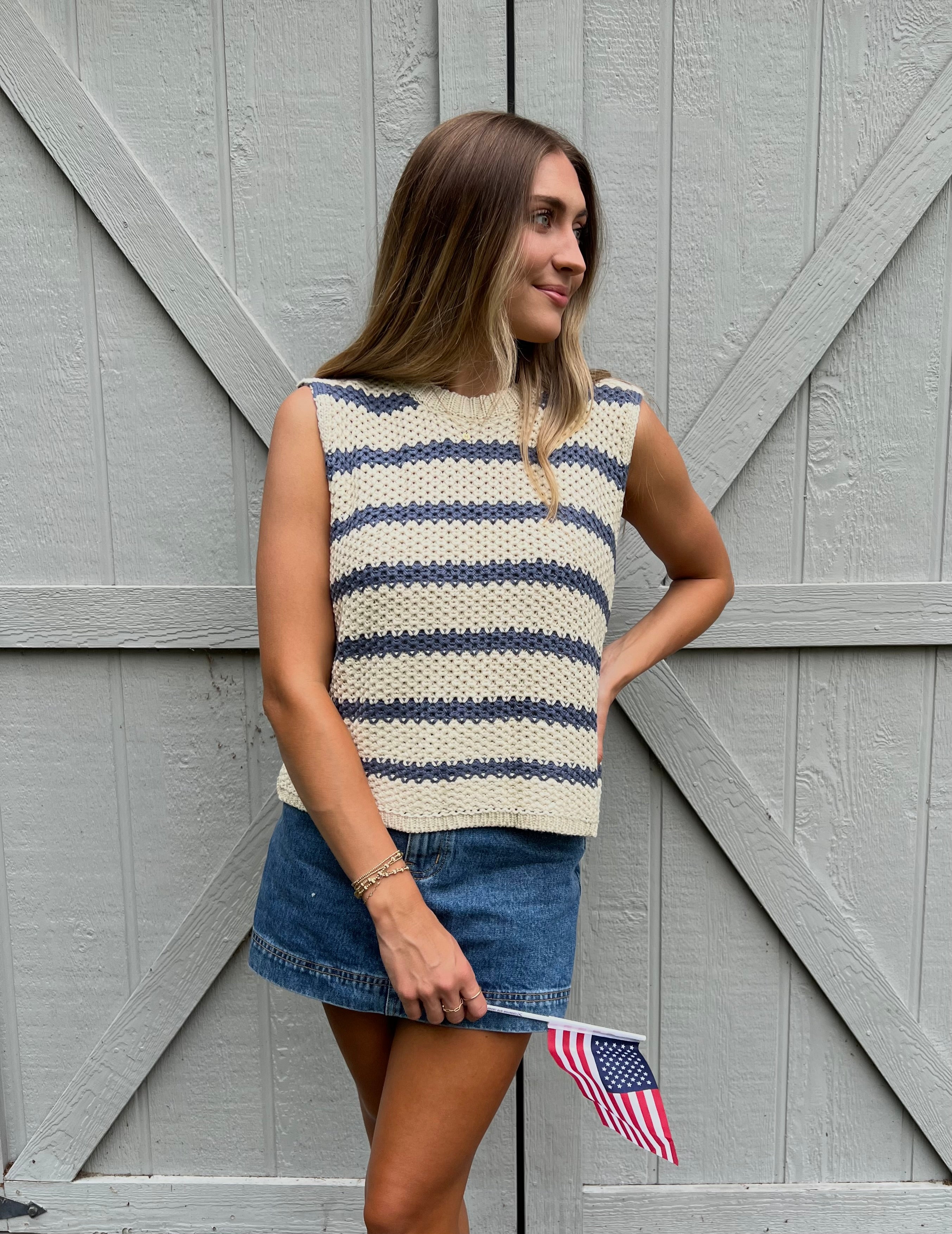 Waffle Weave Knit Tank